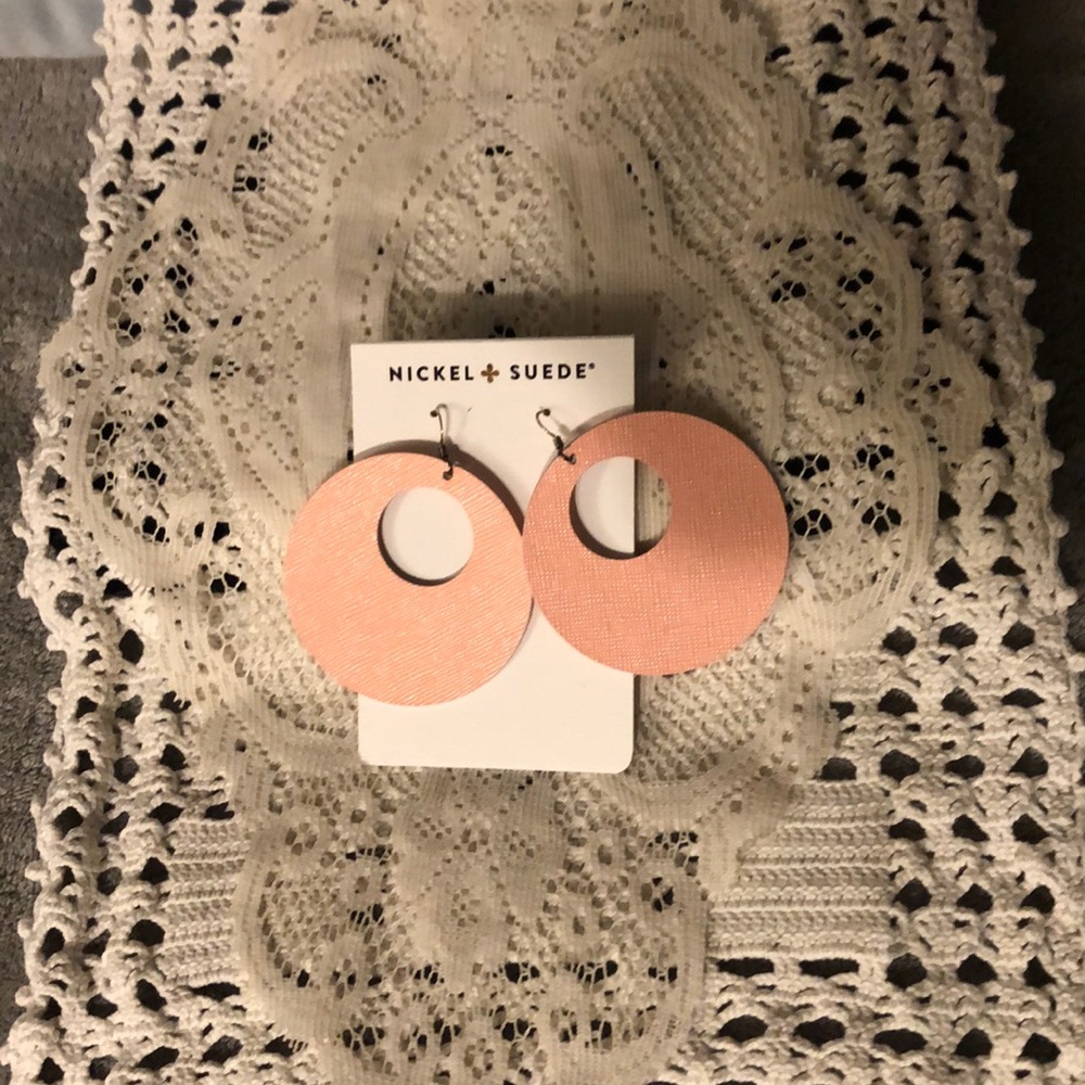Nickel and Suede Earrings